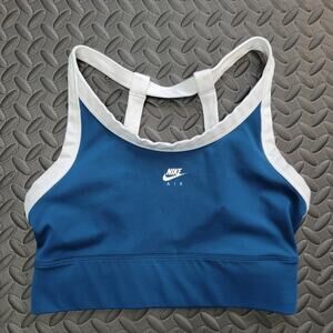 Nike Air Blue Racerback Sports Bra White Trim XS